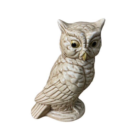 Vintage 1970's Ceramic Owl Family Figurines Hand Painted - Picture 4 of 7